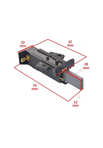 Ariston Uyumlu Çamaşır Makinesi Motor Kömürü Kılıflı ( 5X12.5X36 ) 2 Li - 551842163