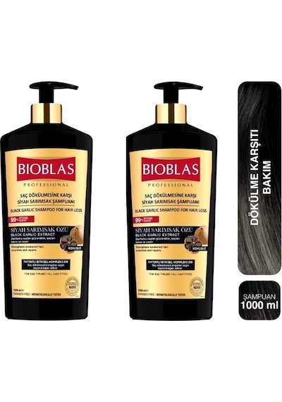 Bioblas Saç Dökülmesine Karşı Siyah Sarımsak Şampuanı 2 x 1 L