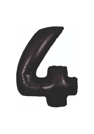 34" Folyo Rakam 76cm "4" Siyah / Black Siyah