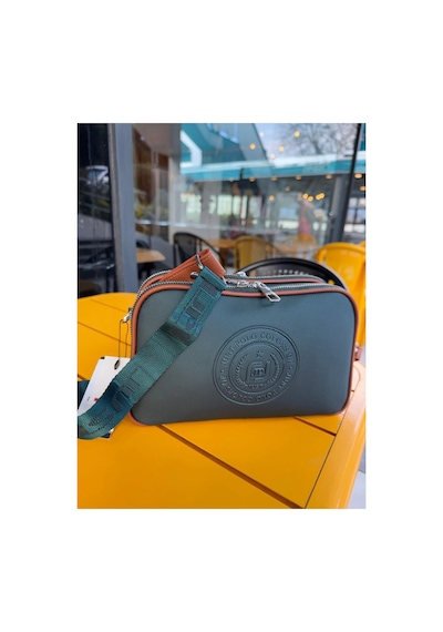 Just Polo Kadın Kabartma Baskılı Omuz Çantası Yeşil - Taba 12665482