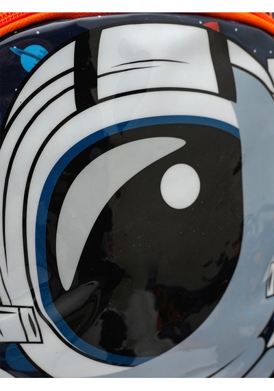 Wia Lacivert-turuncu Astronot Desenli Erkek Çocuk Okul Çanta Seti 3 Parça Çok Renkli
