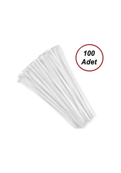 Kablo Bağı Plastik Cırt Kelepçe 3.6 X 150 Mm Beyaz 100 Adet