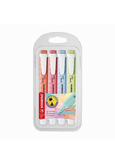 Stabilo Swing Cool Fosforlu Pastel Renk 4'lü Kalem Seti