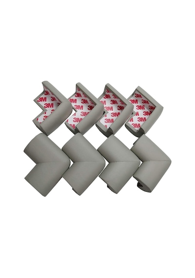 Agubugu Baby - Jumbo Kenar + Köşe Koruyucu - Gri - 2Mt + 4 Ad.