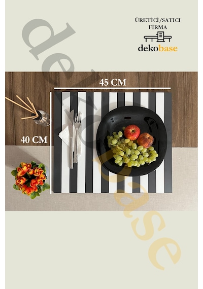 Antrasit-beyaz 4 Adet Çok Amaçlı Koltuk Kenar Sehpası, Supla, Yemek Servis Altlığı Antrasit-beyaz