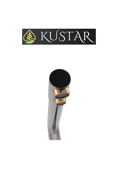 Kustar 3 Yollu Mutfak Eviye Bataryası Füme Gold Arıtma Çıkışlı Batarya