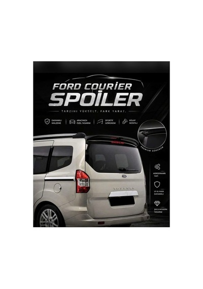 Siyah Ve Beyaz Boyalı Ford Courier Ticari Spoiler Bagaj Üstü Spoiler Onkar Otk-32626