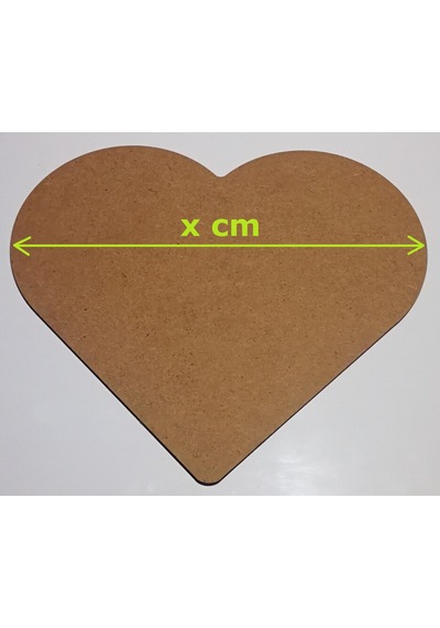 10 Cm Kalp 3 Mm Ham Mdf 100'lü Paket Bardak Altlığı