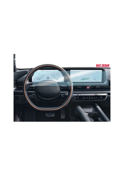 Hyundai Ioniq 6 2023-2024 Uyumlu Dijital Gösterge Ve Bilgi Ekran Uyumlu Mat Ekran Koruyucu