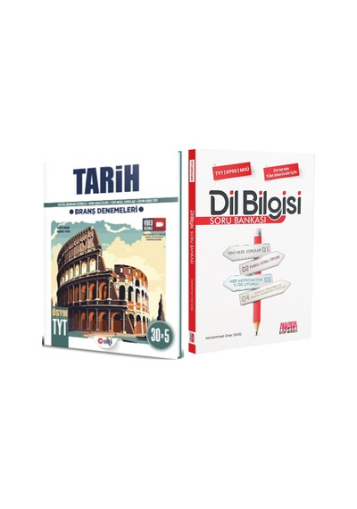 Bes Tyt Tarih Deneme Ve Akm Dil Bilgisi Soru Bankası Seti 2 Kitap