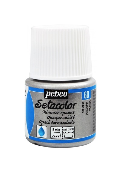 Pebeo Setacolor Shimmer Parlak Opak Kumaş Boyası 45Ml N:60 Silver