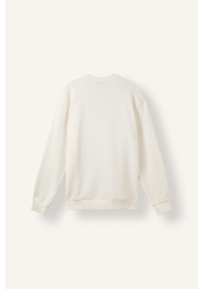 Defacto Regular Fit Triko Görünümlü Henley Yaka Uzun Kollu Basic Sweatshirt H5041ax26auer238 Ekru-er238