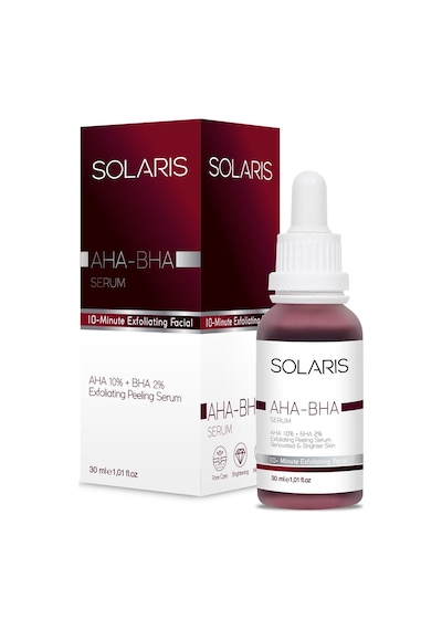 Solaris Cilt Tonu Eşitleyici Canlandırıcı Yüz Peeling Serum Aha 10% + Bha 2% 30 ML