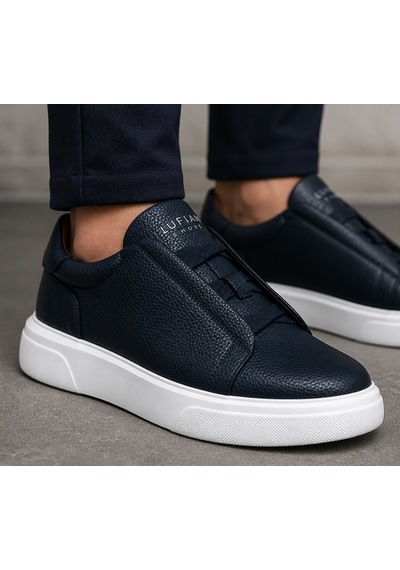 Lufian 112230257 Dante Sneaker Erkek Deri Ayakkabı Lacivert