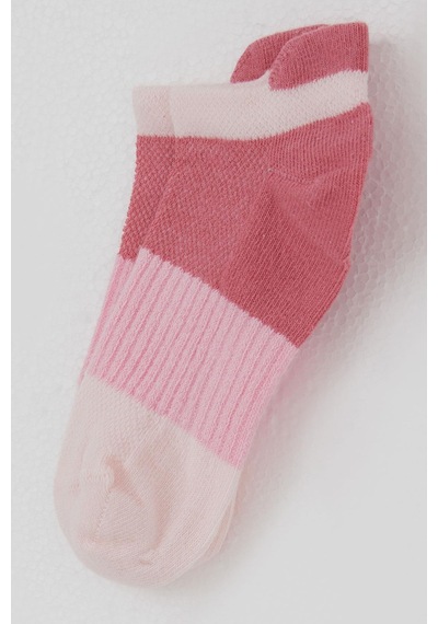 Defne Baby Kız Çocuk Spor Patik Çorap Blok Desenli 5-12 Yaş, Pembe