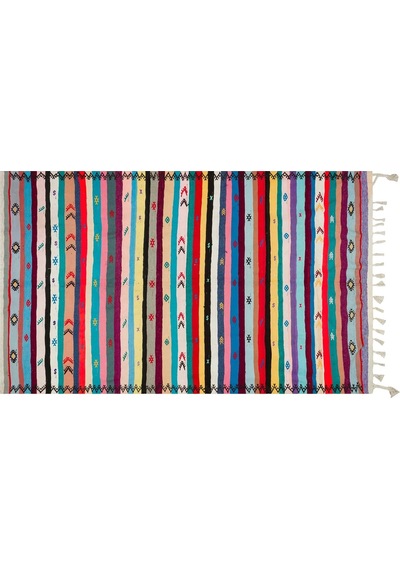 El Dokuma Sanatının Geleneksel Çizgileriyle Vintage Halı 197 X 330 Cm 10034
