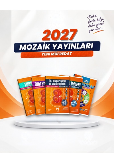Mozaik Yayınları 8. Sınıf Türkçe-matematik-t.c. İnkılap Tarihi Ve Atatürkçülük-fen Bilimleri-paragraf Soru Bankası Seti 5 Kitap