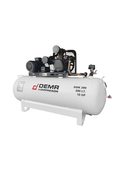 Demr Kompresör Pistonlu 500 LT 3 Kafa 12 Bar 10 HP IDMK390 Hava Kompresörü