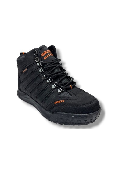 Dakırs 116-26 Deri Outdoor Kürklü Fermuarlı Erkek Bot Siyah