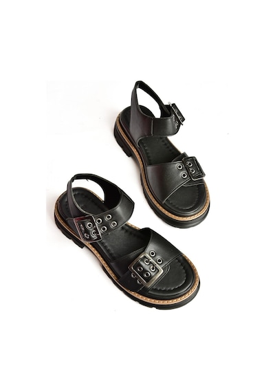 Fox Shoes S996074009 Siyah Kadın Sandalet Siyah