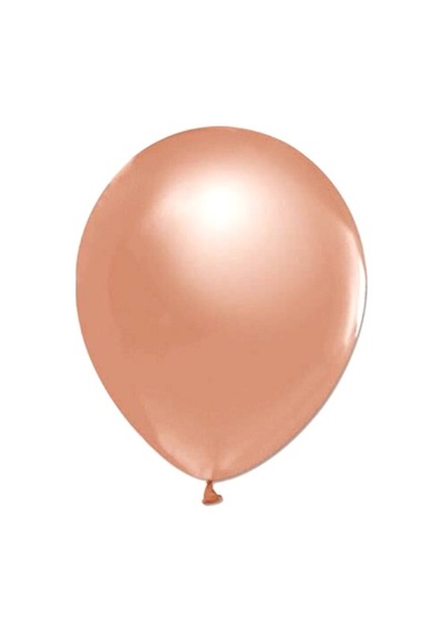Party Marty Metalik Balon 100lü Rose Gold Altın - Beyaz - Pembe