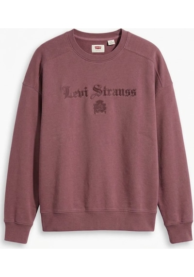 Levi's Regular Fit Pamuk Kumaş Erkek Standart Grafikli Sweatshirt -0157 Bordo