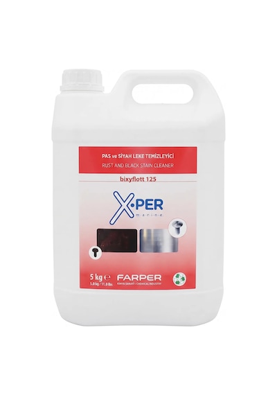 X-per Marine - Pas Ve Siyah Leke Temizleyici Bixy Flott 125 5 L : Ovalamak Yok 20 Saniyede Pas Ve Siyah Lekelere Son