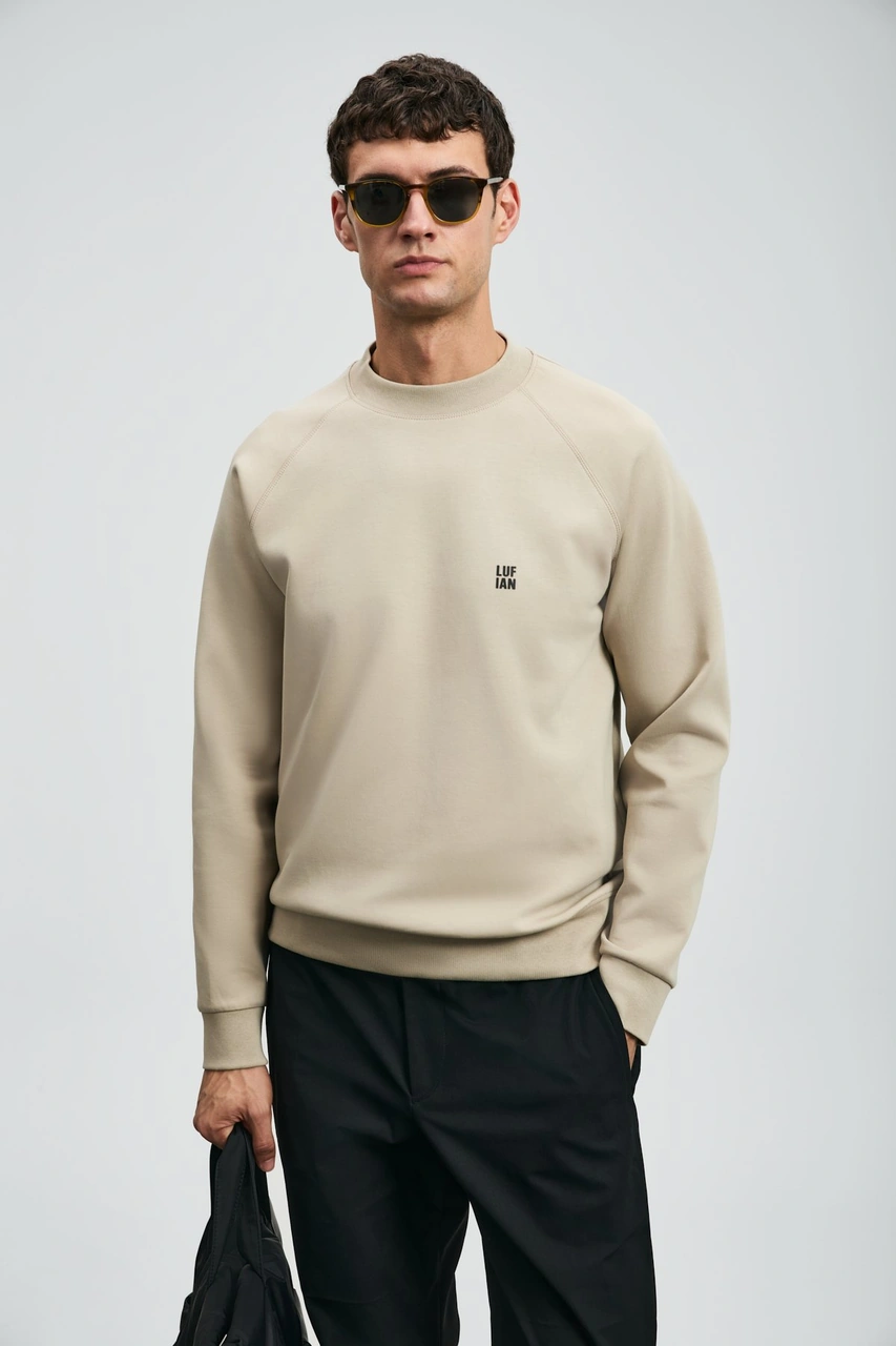 Lufian Erkek Grant Sweatshirt 112030179 Bej Bej