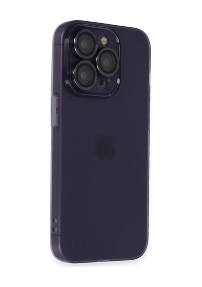 Newface Apple İphone 14 Pro Max Kılıf Luko Lens Silikon - Derin Mor