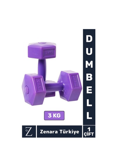 Avessa Premium Yüksek Kalite Sert Plastik Egzersiz Pilates Isınma Ev Hafif Ağırlık Antrenman 2x3 Kg Dambıl