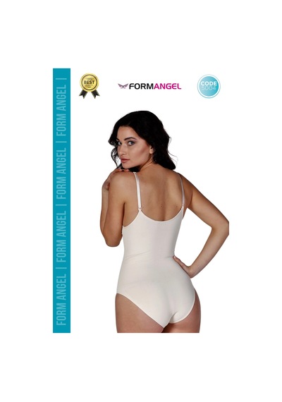Form Angel Korse Lazer Kesim Seamless İz Göstermeyen Toparlayıcı Kaymayan Çıtçıtlı Slip Body Korse - 1 Adet Bej