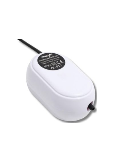Jingye Ye-611 Tek Çıkışlı Sessiz Akvaryum Hava Motoru Beyaz 3w