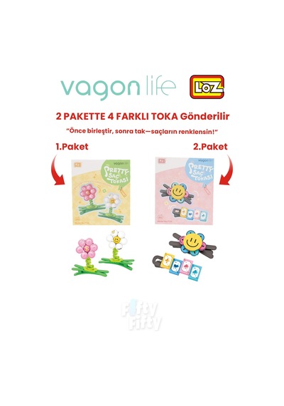 4'lü Saç Toka Seti Önce Birleştir,sonra Tak 2 Paket 4 Adet Gönderilir Yapı Toka Seti Ff 7132-7135