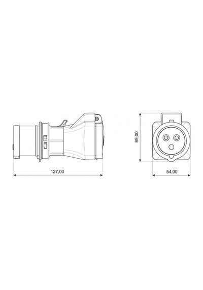 Bemis Monofaz Dönüştürücü Adaptör Priz 3/16a Fiş-1/16a Priz