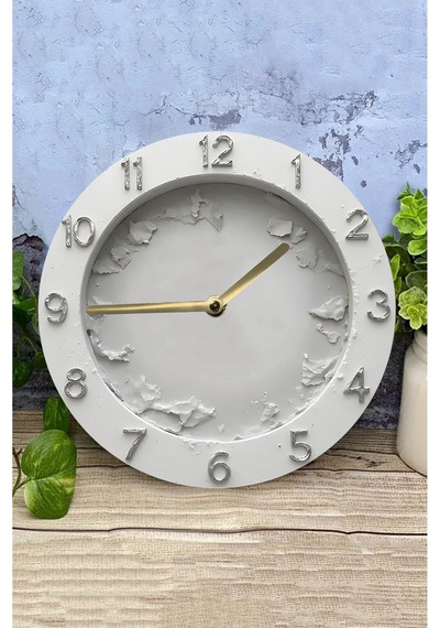 Purecraft Buzlu Doku Tasarımlı Modern Mdf Duvar Saati Sdw264 Renkli