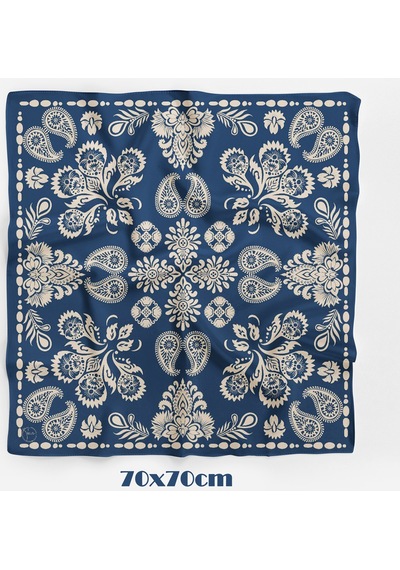 Antik Zarafet Desen 70 70cm Bandana/fular Çok Renkli