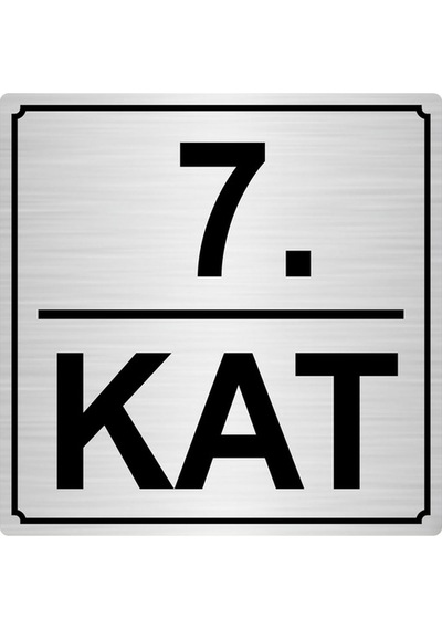 7.Kat 20Cmx20Cm Metal Yönlendirme Levhası Gümüş Renk Metal