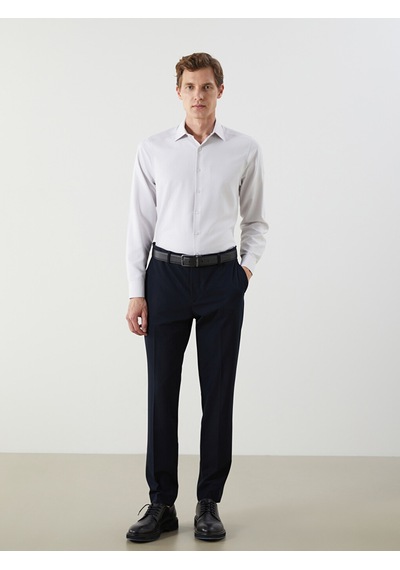 Lcw Busıness Bej Slim Fit Uzun Kollu Armürlü Erkek Gömlek