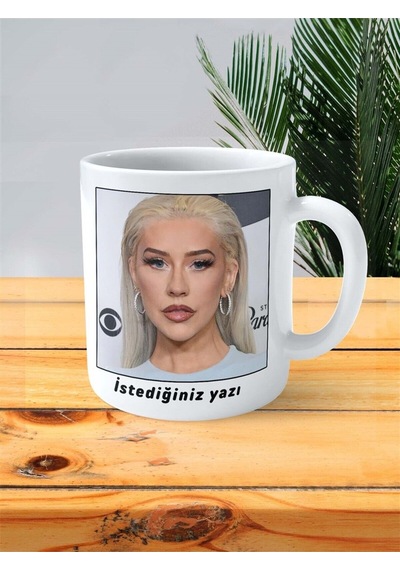 Christina Aguilera Baskılı Kupa Bardak Kişiye Özel Desen 4 Çok Renkli