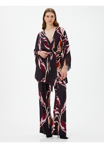 Koton Kimono Beli Kuşaklı Püskül Detaylı Bordo Desenli 4wak50194uw 4WAK50194UW4D7 Bordo Koton Kimono Beli Kuşaklı Püskül Detaylı Bordo Desenli 4wak50194uw 4WAK50194UW4D7 Bordo