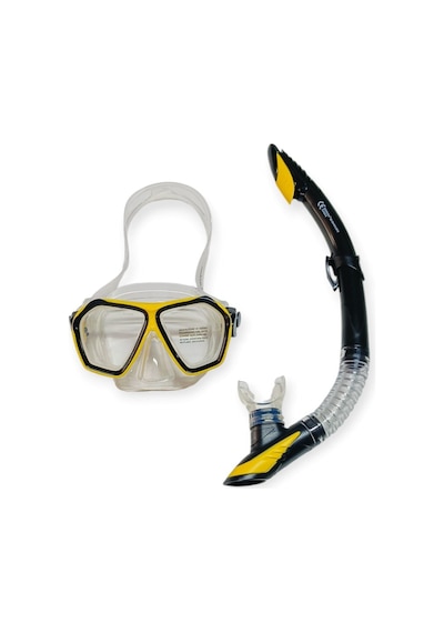 Red Camlı Premium Dalış Maskesi Ve Snorkel Yetişkin - Sarı - 1 Adet Çok Renkli