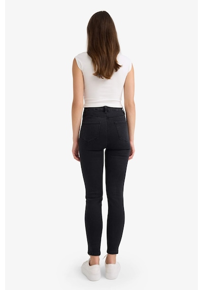 Defacto Jegging Yüksek Bel Bilek Boy Dar Paça Basıc Jean Pantolon B7498AX24SP Antrasit