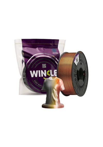 Winkle Pla Silk Multicolor Filament Yellow-black-red 1.75mm 1 Kg