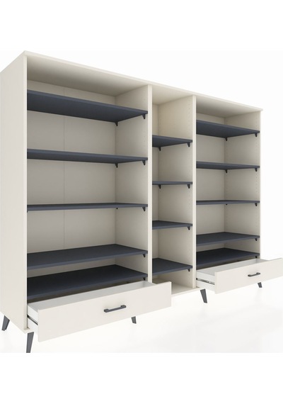 Hyperion Dolap 14 Raflı 2 Çekmeceli 220x44x163 Aytaşı-antrasit/a Aytaşı-antrasit/aytaşı Hyperion Dolap 14 Raflı 2 Çekmeceli 220x44x163 Aytaşı-antrasit/a Aytaşı-antrasit/aytaşı