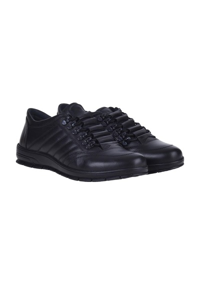 Berenni M197 Siyah %100 Deri Erkek Sneakers Spor Ayakkabı