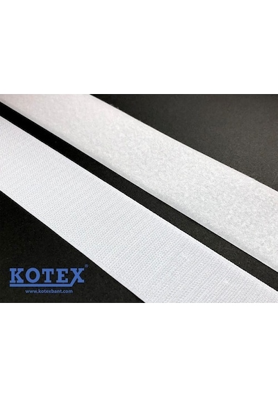 Kotex Cırt Bant 4 Cm Dikilebilir 25 Metre Siyah/Beyaz