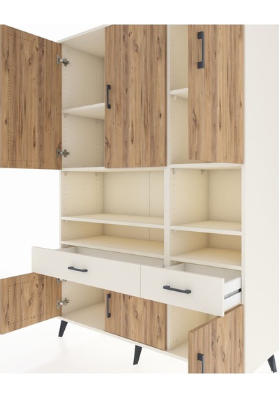Hyperion Dolap 8 Raflı 2 Çekmeceli 6 Kapaklı 132x44x195 Aytaş... Aytaşı