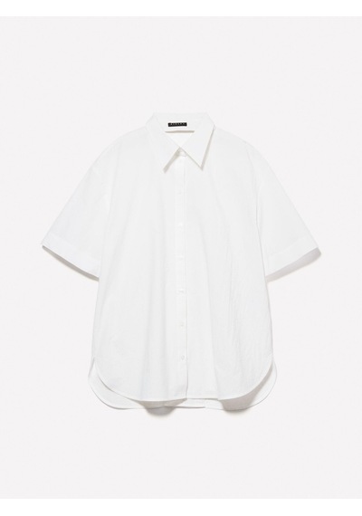 Sisley %100 Pamuk Kısa Kollu Poplin Gömlek Kadın Beyaz Gömlek - 325p52ehlq094 Krem