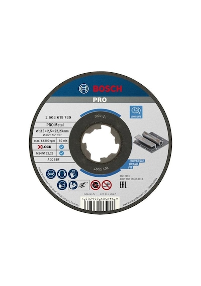 Bosch Pro 115x2,5 Mm X-lock Metal Kesme Taşı Düz 2608619780