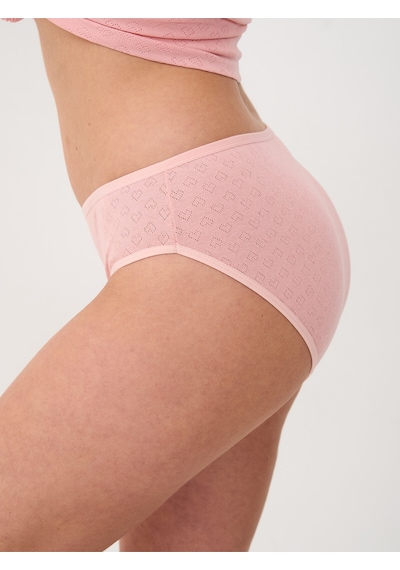 Alya Underwear %100 Pamuklu Kadın Külot Normal Bel Yükseklikli Jakarlı Kalp Desenli Kumaş Slip Çok Renkli P15